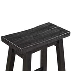 Tabouret de bar sans dossier Boraam Sonoma, hauteur comptoir, finition anthracite