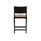 Powell Lot de 2 tabourets de bar hauteur comptoir Clara noirs