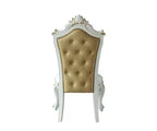 Lot de 2 chaises de salle à manger en tissu Picardy de 28 po PU/Perle antique Butterscotch : style Queen Anne, capitonnées - Acme Furniture