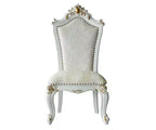 Lot de 2 chaises de salle à manger en tissu Picardy de 28 po PU/Perle antique Butterscotch : style Queen Anne, capitonnées - Acme Furniture