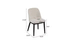 Christopher Knight Home Lot de 2 Chaises de Salle à Manger Hannah Rembourrées Style Moderne Mid-Century avec Dossier Incurvé Beige/Noir