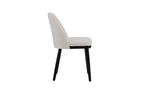 Christopher Knight Home Lot de 2 Chaises de Salle à Manger Hannah Rembourrées Style Moderne Mid-Century avec Dossier Incurvé Beige/Noir
