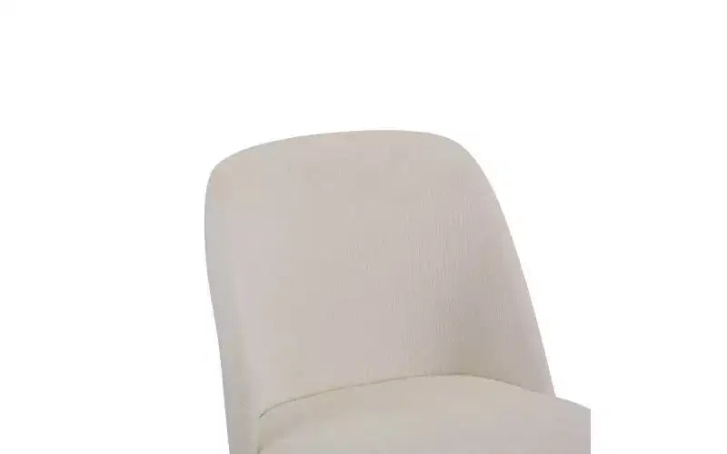 Christopher Knight Home Lot de 2 Chaises de Salle à Manger Hannah Rembourrées Style Moderne Mid-Century avec Dossier Incurvé Beige/Noir