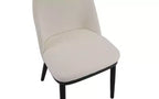 Christopher Knight Home Lot de 2 Chaises de Salle à Manger Hannah Rembourrées Style Moderne Mid-Century avec Dossier Incurvé Beige/Noir
