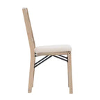 Lot de 2 chaises pliantes Triena X avec dossier en bois massif et assise rembourrée, finition gris délavé – Linon : Polyester, Rembourrage en mousse, Aucun assemblage requis