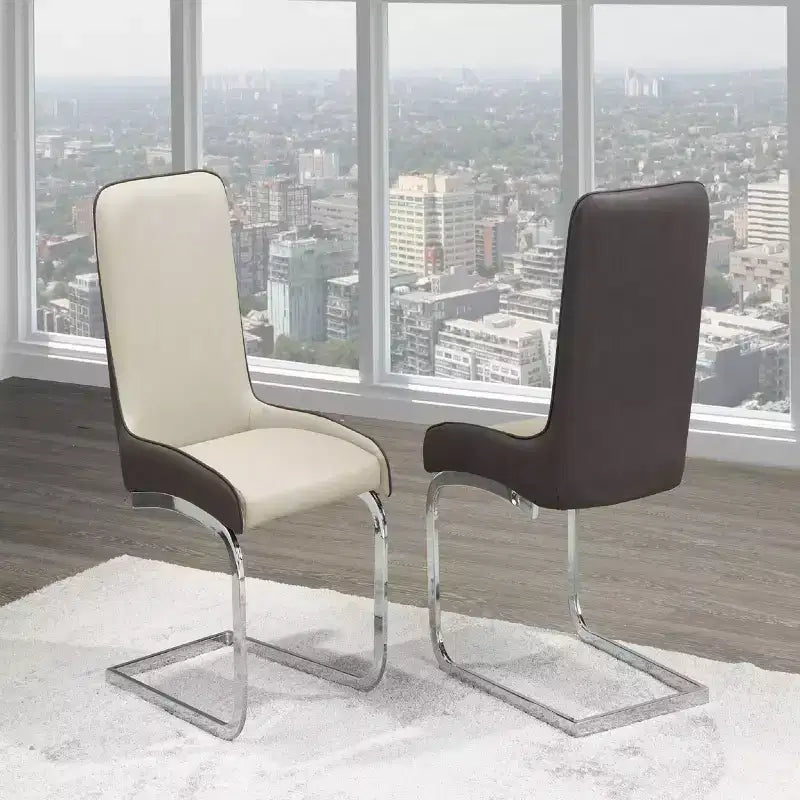 Brassex Set of 2 Donatello Dining Chairs Brown
