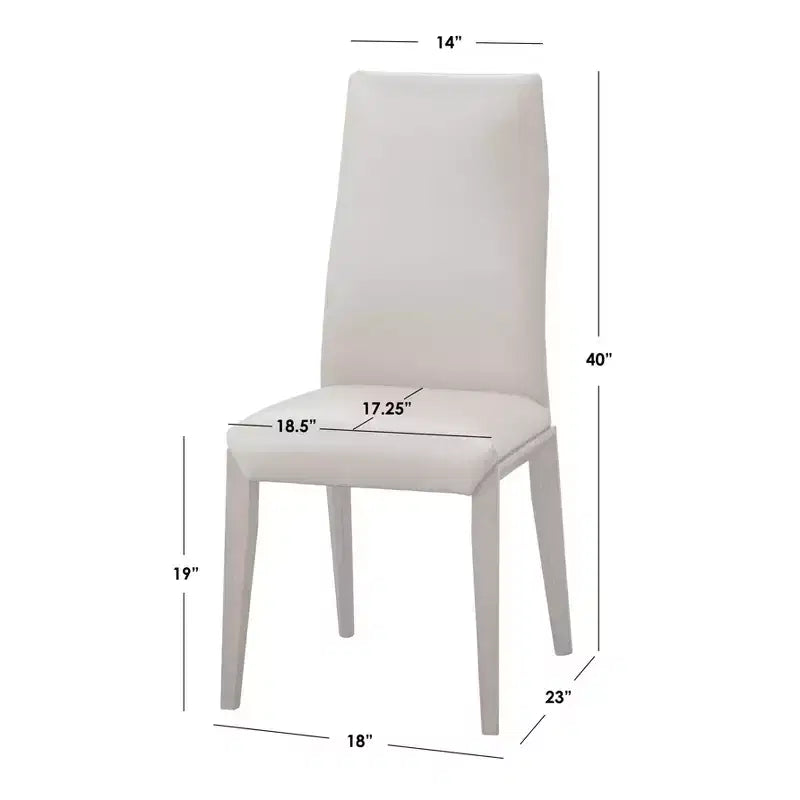 Lot de 2 chaises de salle à manger modernes en cuir Valissa Lifestorey Noyer/Gris-beige