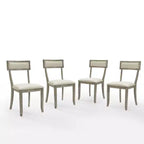 Ensemble de 4 chaises de salle à manger Crosley Alessia : dossier rembourré, pieds évasés, revêtement en polyester