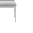 Chaise de salle à manger Katia en lin gris clair et finition blanc vieilli de 22,25 po - Acme Furniture