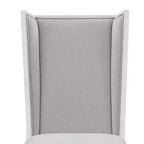 Chaise de salle à manger Katia en lin gris clair et finition blanc vieilli de 22,25 po - Acme Furniture