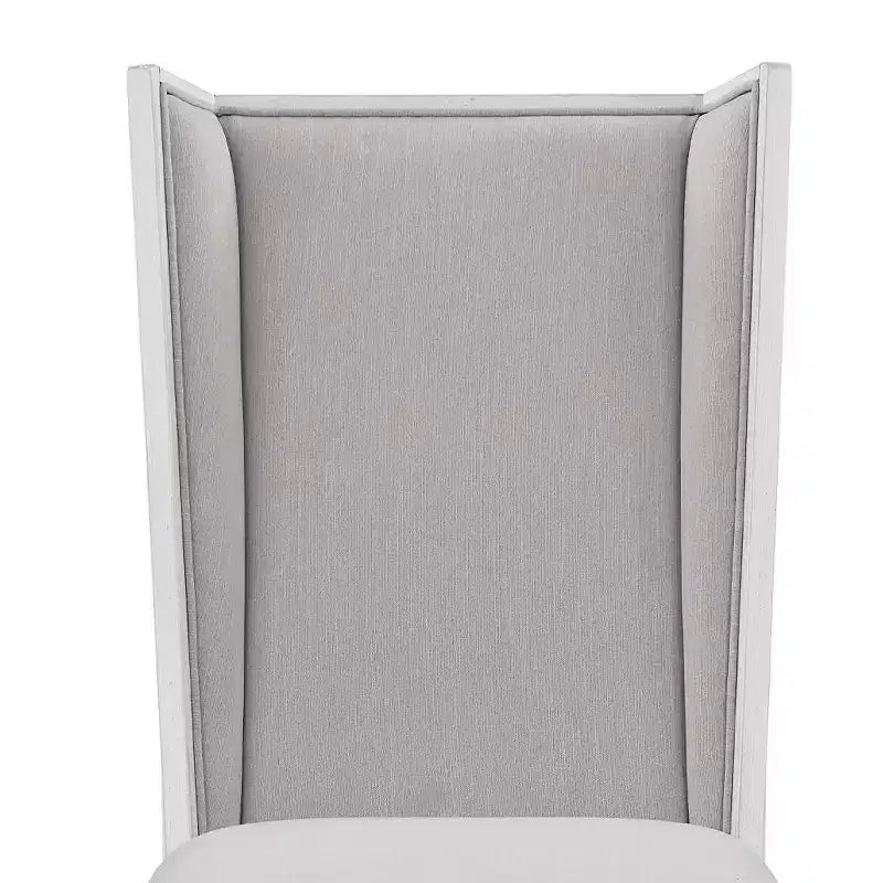 Chaise de salle à manger Katia en lin gris clair et finition blanc vieilli de 22,25 po - Acme Furniture