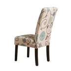 Christopher Knight Home Ensemble de 4 chaises de salle à manger contemporaines Pertica en tissu, beige clair à fleurs bleues : Rembourrées, pieds en bois d'hévéa, polyester