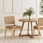 Nathan James Lot de 2 chaises de salle à manger Cohen en similicuir marron