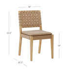 Nathan James Lot de 2 chaises de salle à manger Cohen en similicuir marron