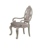23" Ragenardus Dining Chair Fabric and Antique White Finish - Acme Furniture