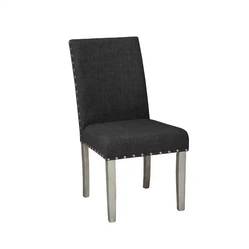 Brassex Lot de 2 chaises de salle à manger Bella Gris foncé