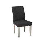 Brassex Lot de 2 chaises de salle à manger Bella Gris foncé