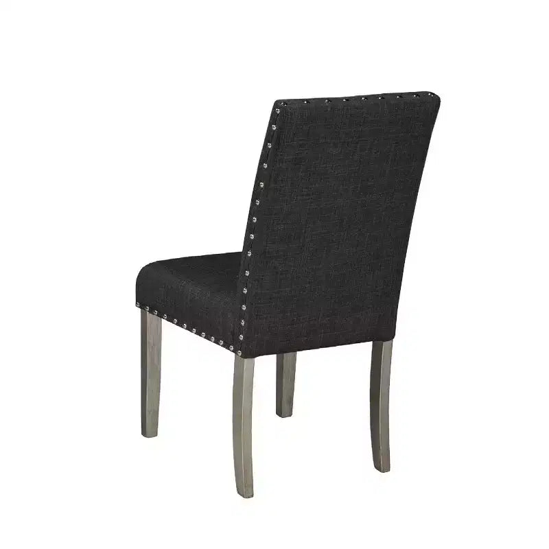 Brassex Lot de 2 chaises de salle à manger Bella Gris foncé