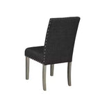 Brassex Lot de 2 chaises de salle à manger Bella Gris foncé