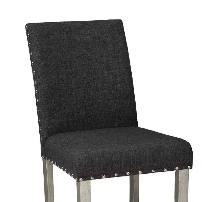 Brassex Lot de 2 chaises de salle à manger Bella Gris foncé