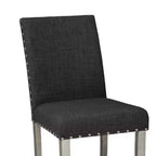 Brassex Lot de 2 chaises de salle à manger Bella Gris foncé