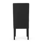 Christopher Knight Home Ensemble de 2 chaises de salle à manger Pollard en similicuir rembourrées Noir minuit/Espresso