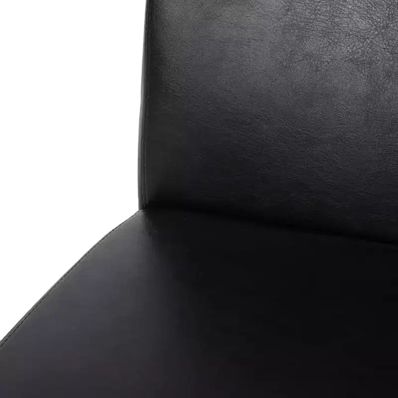 Christopher Knight Home Ensemble de 2 chaises de salle à manger Pollard en similicuir rembourrées Noir minuit/Espresso