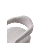 Manhattan Comfort Aspen Chaise de salle à manger moderne capitonnée en tweed Silver Lining
