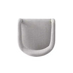 Manhattan Comfort Aspen Chaise de salle à manger moderne capitonnée en tweed Silver Lining