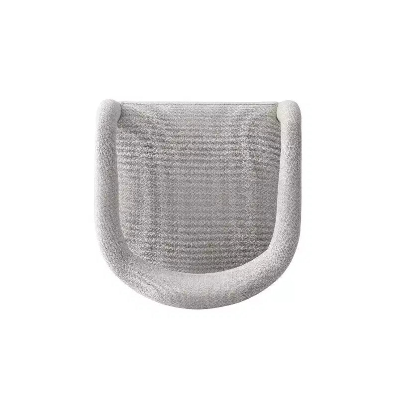 Manhattan Comfort Aspen Chaise de salle à manger moderne capitonnée en tweed Silver Lining