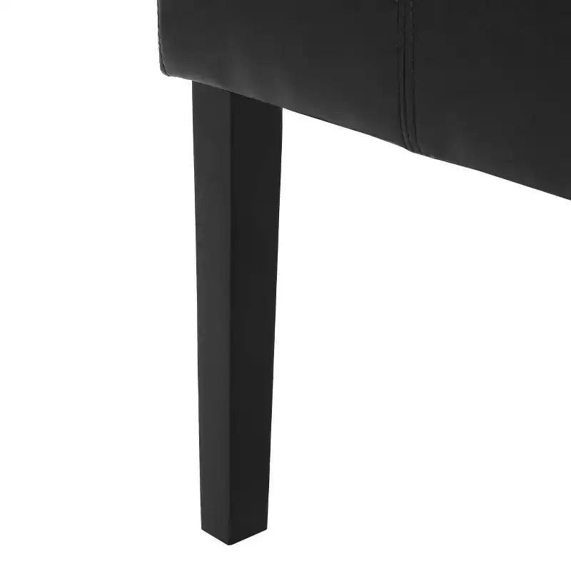 Christopher Knight Home Lot de 2 Chaises de Salle à Manger Pertica en Faux Cuir Rembourrées avec Surpiqûres Noir Minuit/Espresso