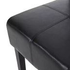 Christopher Knight Home Lot de 2 Chaises de Salle à Manger Pertica en Faux Cuir Rembourrées avec Surpiqûres Noir Minuit/Espresso