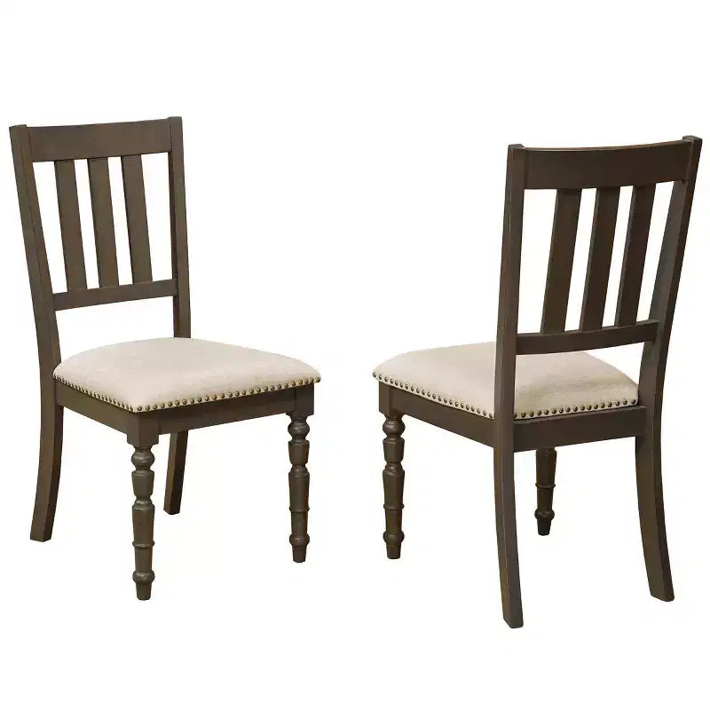 Brassex Lot de 2 chaises de salle à manger Claudia beiges
