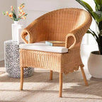Chaise de salle à manger Tamara Rattan Honey de Bali & Pari