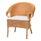 Chaise de salle à manger Tamara Rattan Honey de Bali & Pari