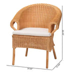 Chaise de salle à manger Tamara Rattan Honey de Bali & Pari