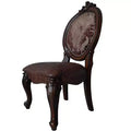 Versailles 21" Dining Chairs Cherry - Acme Furniture: Traditional Style, Button Tufted, Nailhead Trim