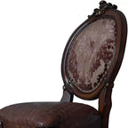 Chaises de salle à manger Versailles 21" en merisier - Acme Furniture : Style traditionnel, capitonnées, garniture cloutée