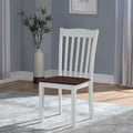 Acme Furniture Green Leigh Dining Chairs White/Walnut Finish