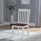Acme Furniture Green Leigh Dining Chairs White/Walnut Finish