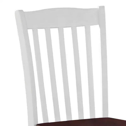 Chaises de salle à manger Green Leigh d'Acme Furniture, fini blanc/noyer