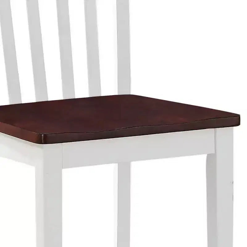 Chaises de salle à manger Green Leigh d'Acme Furniture, fini blanc/noyer