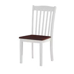 Chaises de salle à manger Green Leigh d'Acme Furniture, fini blanc/noyer