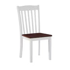 Chaises de salle à manger Green Leigh d'Acme Furniture, fini blanc/noyer