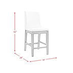 Ensemble de chaises de comptoir Simms - Noyer - Picket House Furnishings : Rembourré, Design moderne, Hauteur fixe
