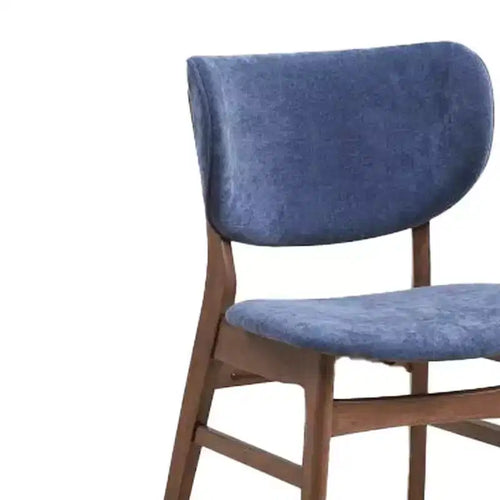 Chaise de salle à manger Acme Furniture Bevis Tissu bleu/Finition noyer