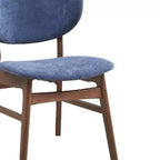 Chaise de salle à manger Acme Furniture Bevis Tissu bleu/Finition noyer
