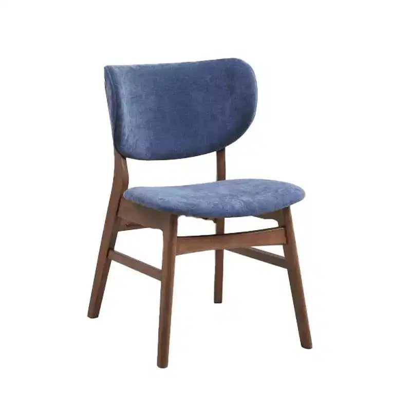 Chaise de salle à manger Acme Furniture Bevis Tissu bleu/Finition noyer