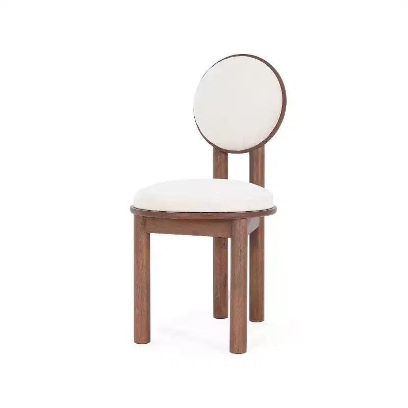Christopher Knight Home Lot de 2 Chaises de Salle à Manger Contemporaines Eliza sans Accoudoirs en Bois d'Hévéa Rembourrées Noyer/Beige