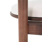 Christopher Knight Home Lot de 2 Chaises de Salle à Manger Contemporaines Eliza sans Accoudoirs en Bois d'Hévéa Rembourrées Noyer/Beige